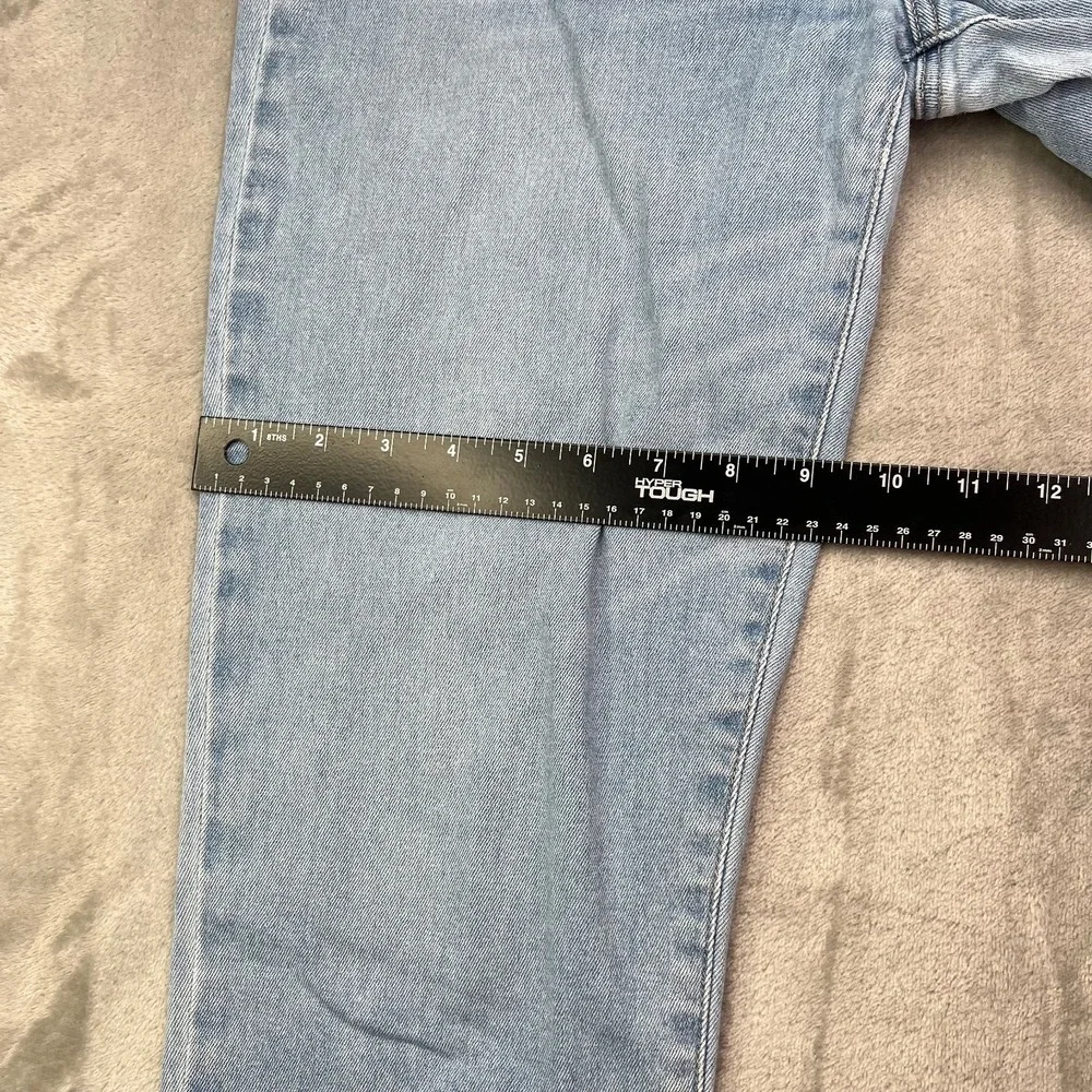 Paige Jeans Womens 31 Blue Hoxton Slim Crop Light‎ Wash High Rise Frayed Denim - Picture 9 of 16